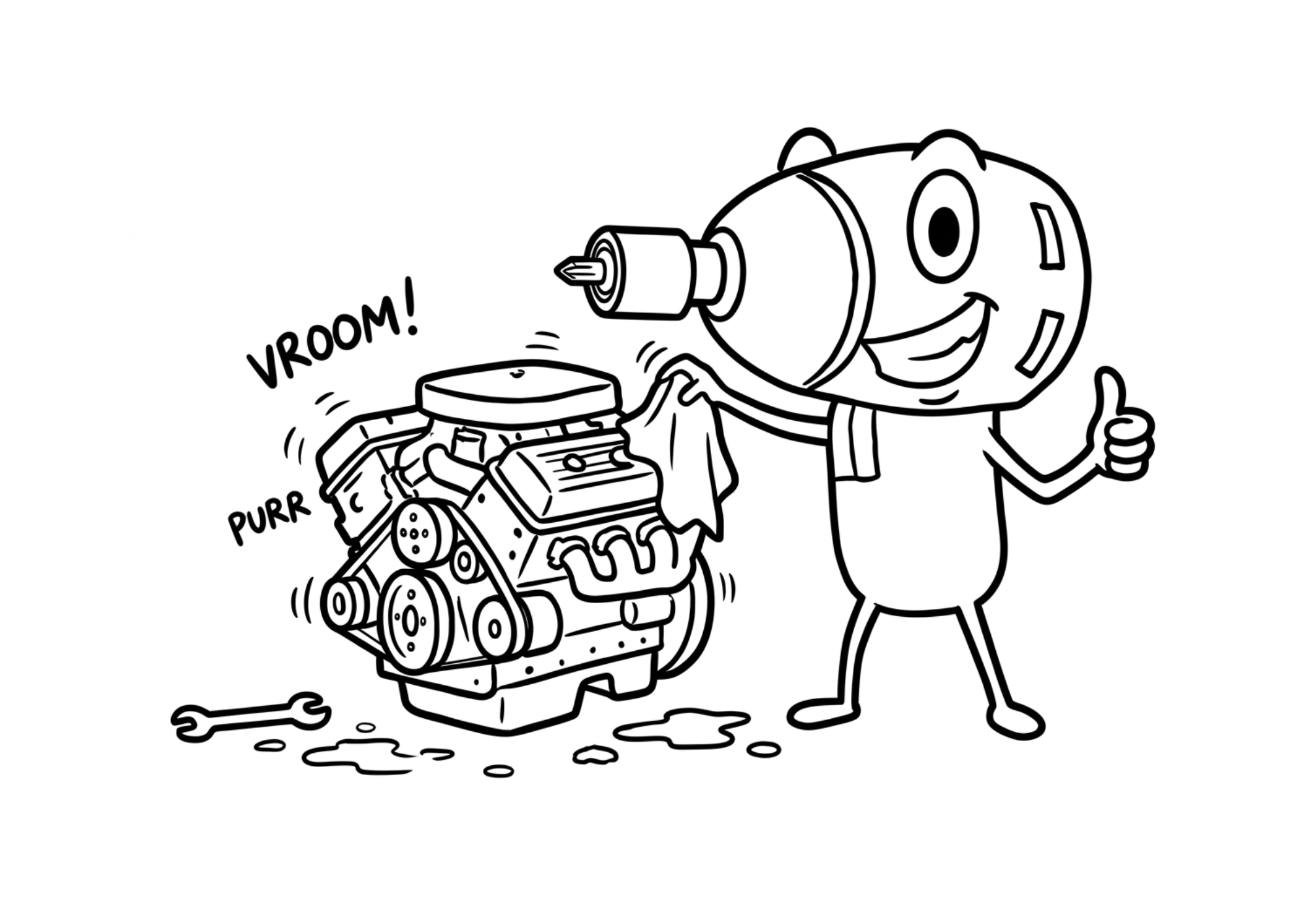Diesel Drill colouring page
