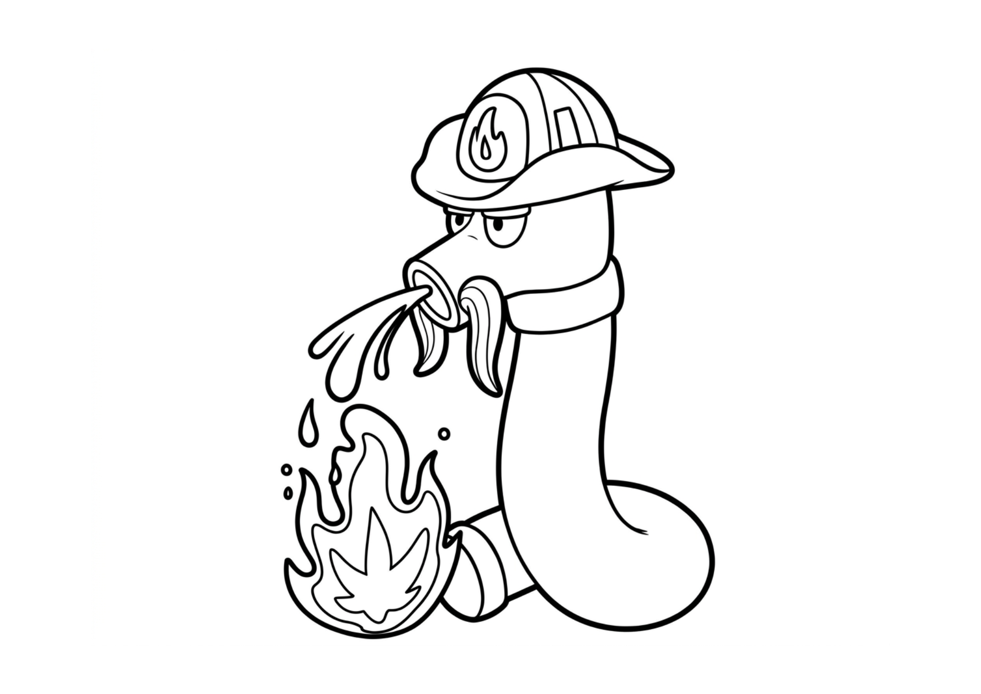 Floyd the Firehose colouring page