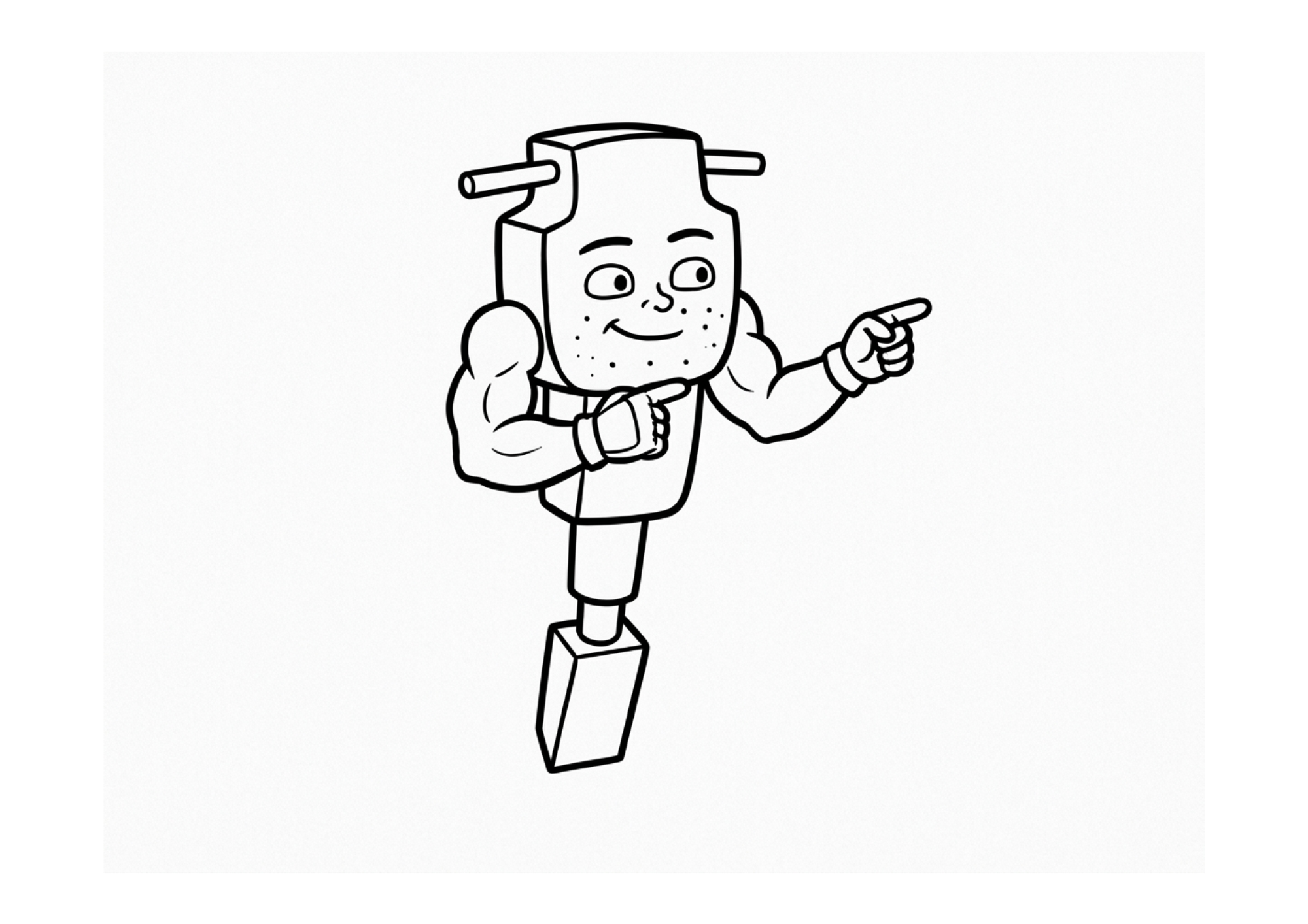 JJ the Jackhammer colouring page