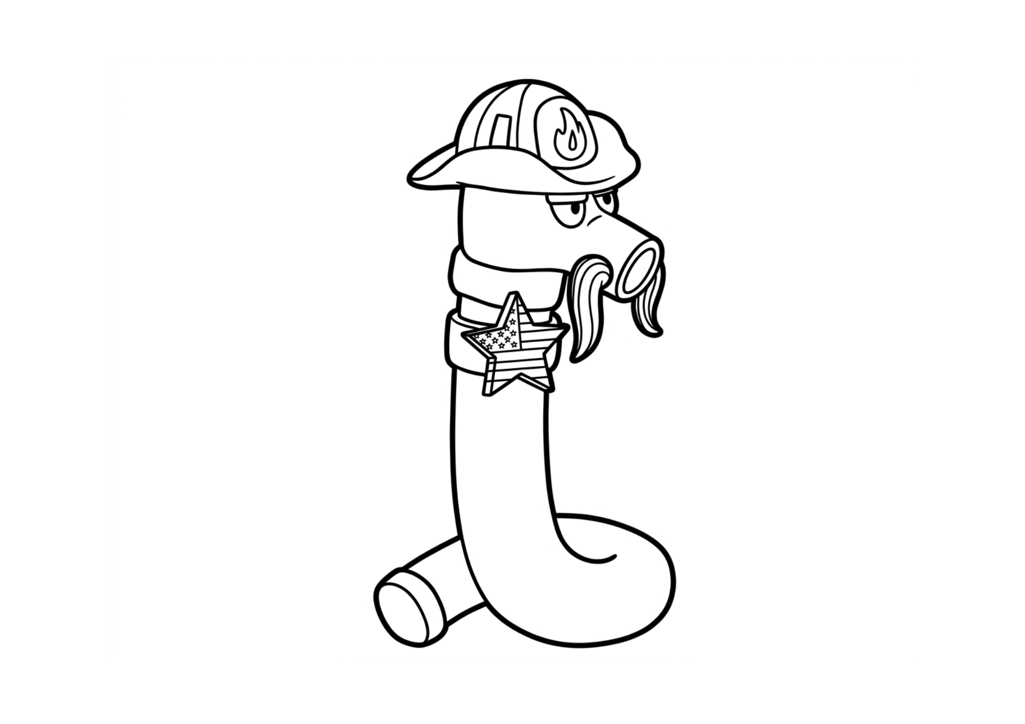 Floyd 4th July Colouring Page