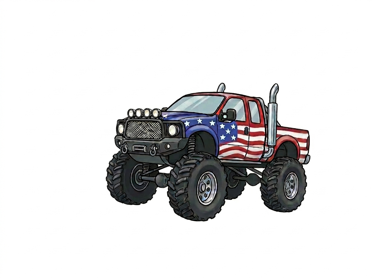 The monster truck — built in Twin Falls, 4th July ready