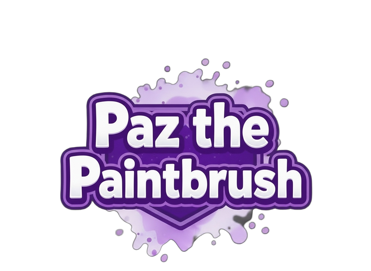 Paz the Paintbrush logo