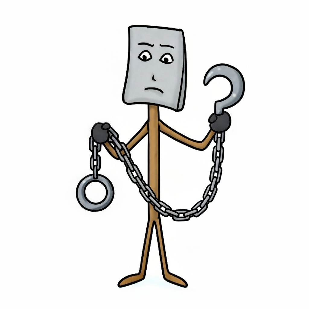 Shamus with hook and chain — ready for anything
